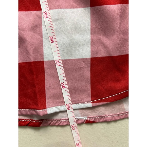 MEN'S PLAID RED & WHITE LONG SLEEVED LINEN FEEL SHIRT SIZE XL NWOT - Picture 4 of 5